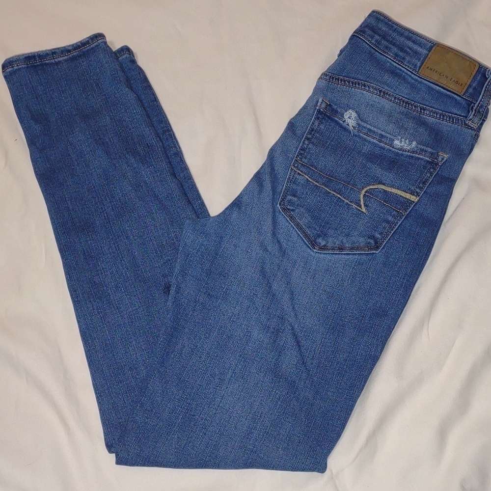 American Eagle Super High Rise Jeggings Crop Size 4